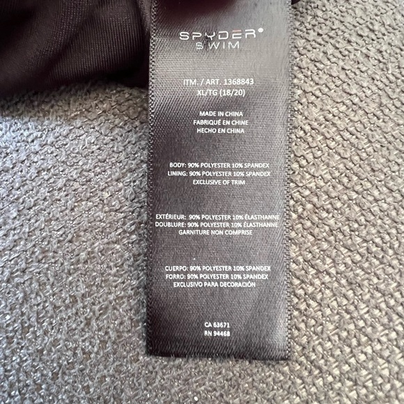 Spyder red and blue youth swim trunks - Picture 3 of 4